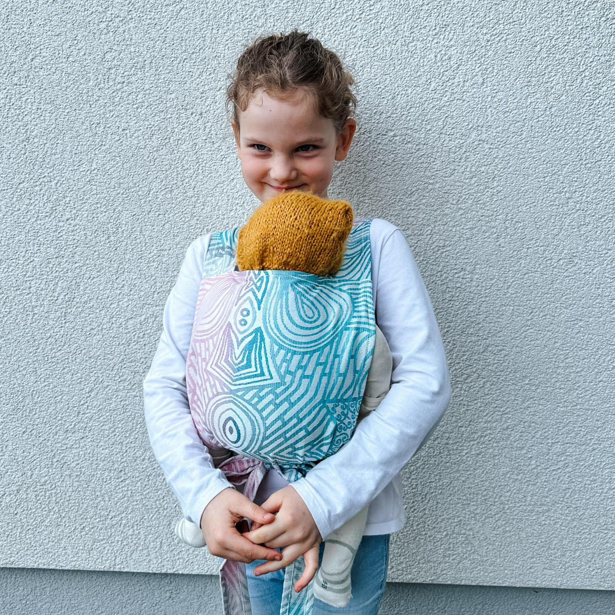 PUPPENZUBEHÖR Puppentrage - Creme/Rosa, Textil (25/0.1/35cm) - Hoppediz