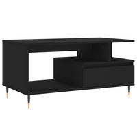 COUCHTISCH Schwarz 90x49x45 cm Holzwerkstoff - Schwarz, Holzwerkstoff (49/90/45cm) - furnicato