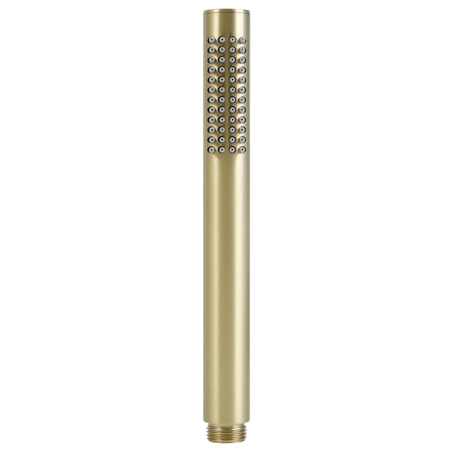 HANDBRAUSE Edelstahl gebürstet gelb Wassersparend Hochdruck 48 Anti-Kalk Düsen - Gelb, Metall (3/12.7/21cm)