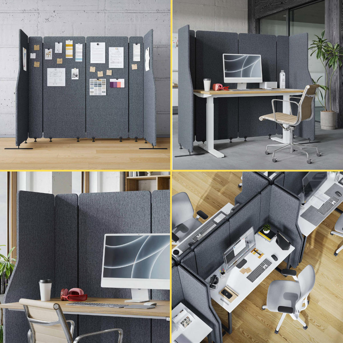 AKUSTIK-TRENNWAND mit Schalldämmung PEOLT 145x280x1,8cm Anthrazit Stellwand - Anthrazit, Kunststoff (280/145/1.8cm) - DELUKE