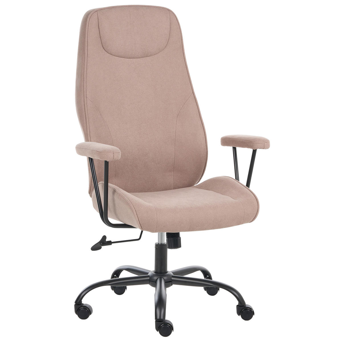BÜROSTUHL Stoff Taupe Titan - Taupe, Textil (72/118/65cm) - Beliani