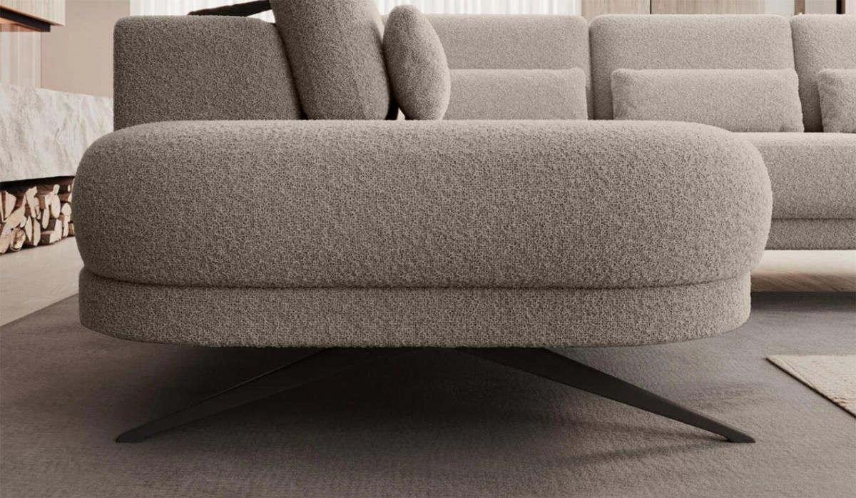 ECKSOFA ILUSIO L 250x205cm, Schlaffunktion, Grau, Links - Grau, Holz/Textil (205/248cm) - DomoHome