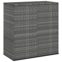 GARTEN-KISSENBOX PE Rattan 100x49x103,5 cm Grau - Grau, Kunststoff (100/103.5/49cm) - furnicato