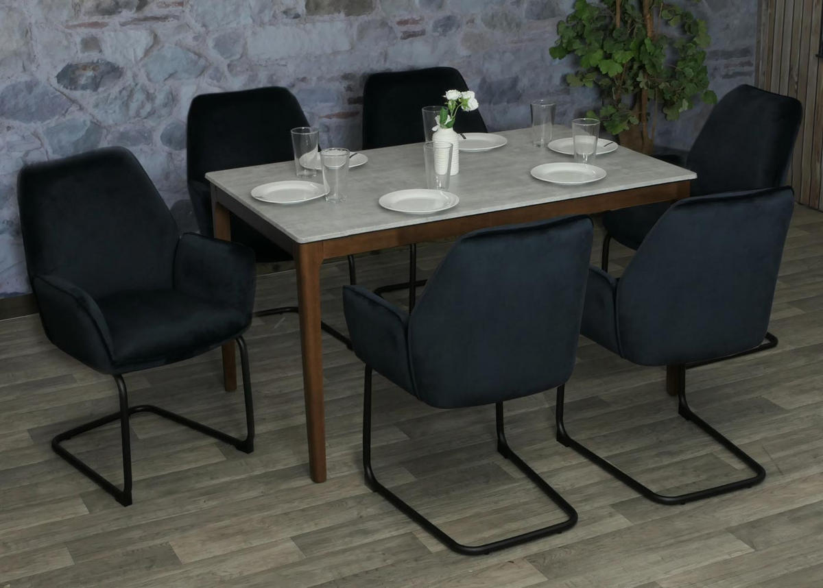 FREISCHWINGER Anthrazit - Anthrazit/Blaugrau, Textil (60/89/61cm) - MCW