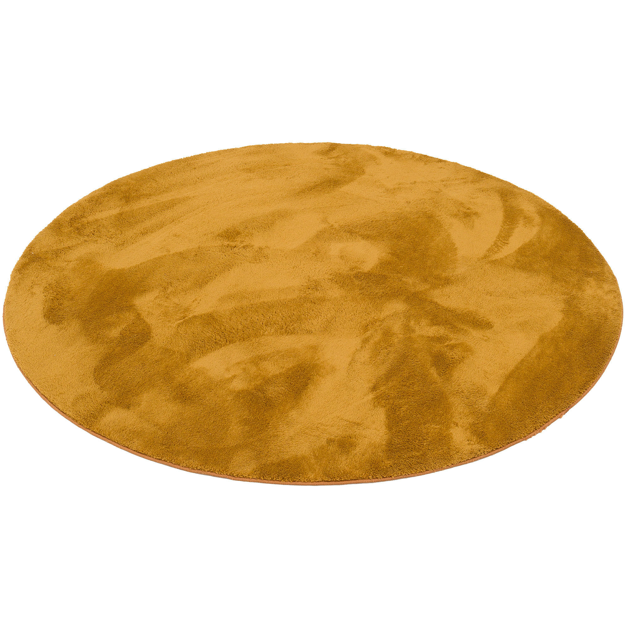 Thumbnail - Pergamon Fellteppich, Currygelb, Textil, Rund, 120x120 cm, Teppiche & Böden, Teppiche, Fellteppiche