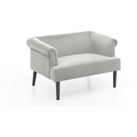 LOVESEAT Charlie Samt Grau - Grau, Textil (118/70/84cm) - ATLANTIC home collection