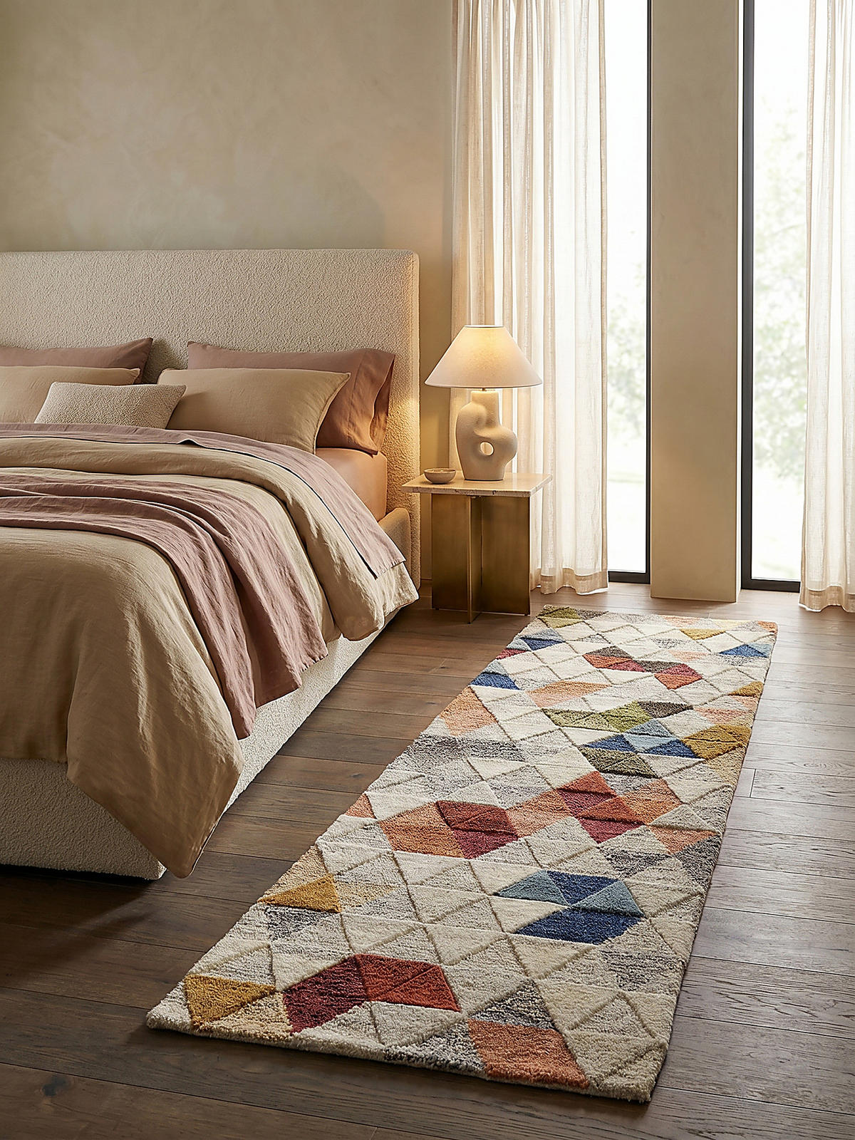 WOLLTEPPICH ESK, geometrisch, Bunt, 60 x 230 cm - Multicolor, Textil (230/60cm) - KADIMA DESIGN