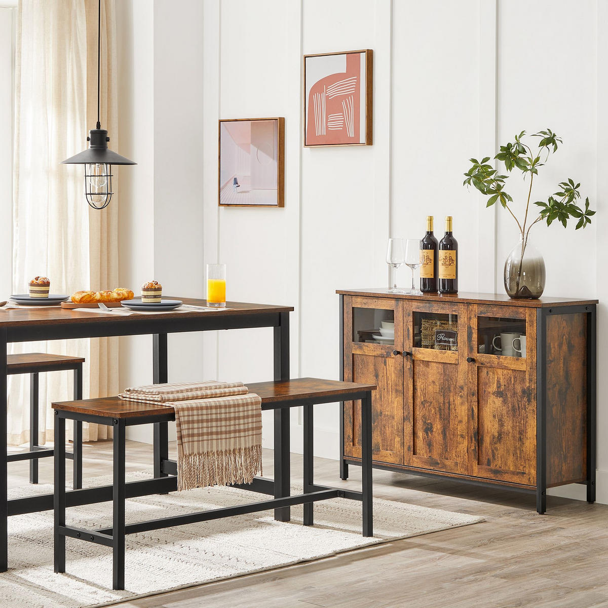 SIDEBOARD - Braun, Holzwerkstoff (35/75/100cm) - Hansiro
