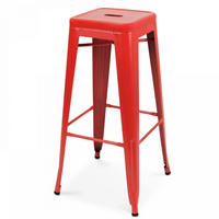 HOCHSTUHL, Rot - Rot, Metall (43/76/43cm) - Oviala