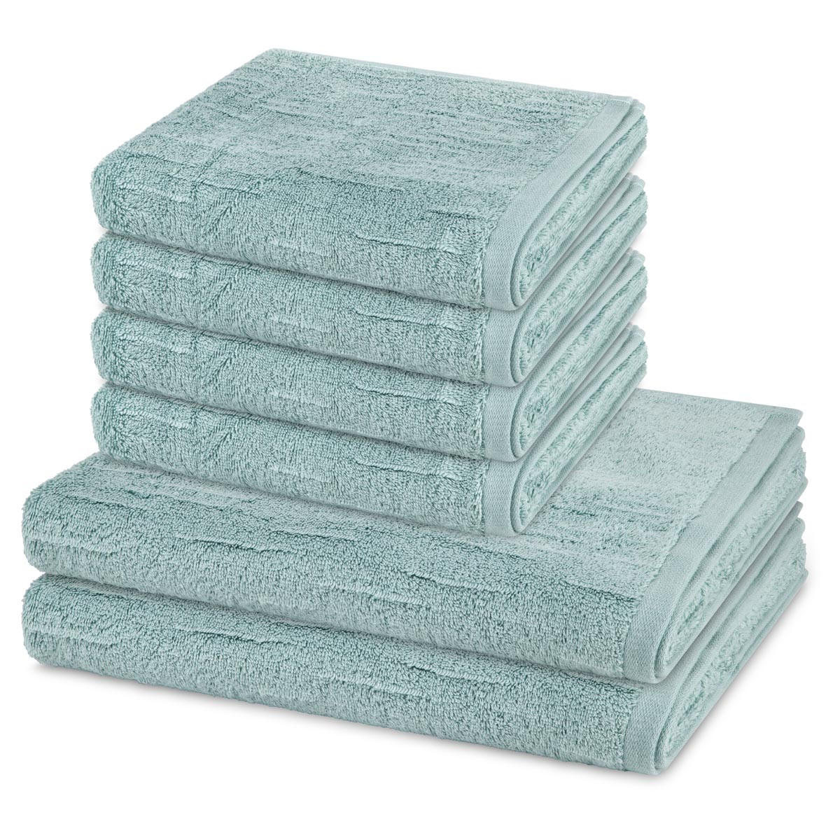 FROTTIERSET Premium 6-teilig - Hellgrün, Textil (50/100cm) - Ross