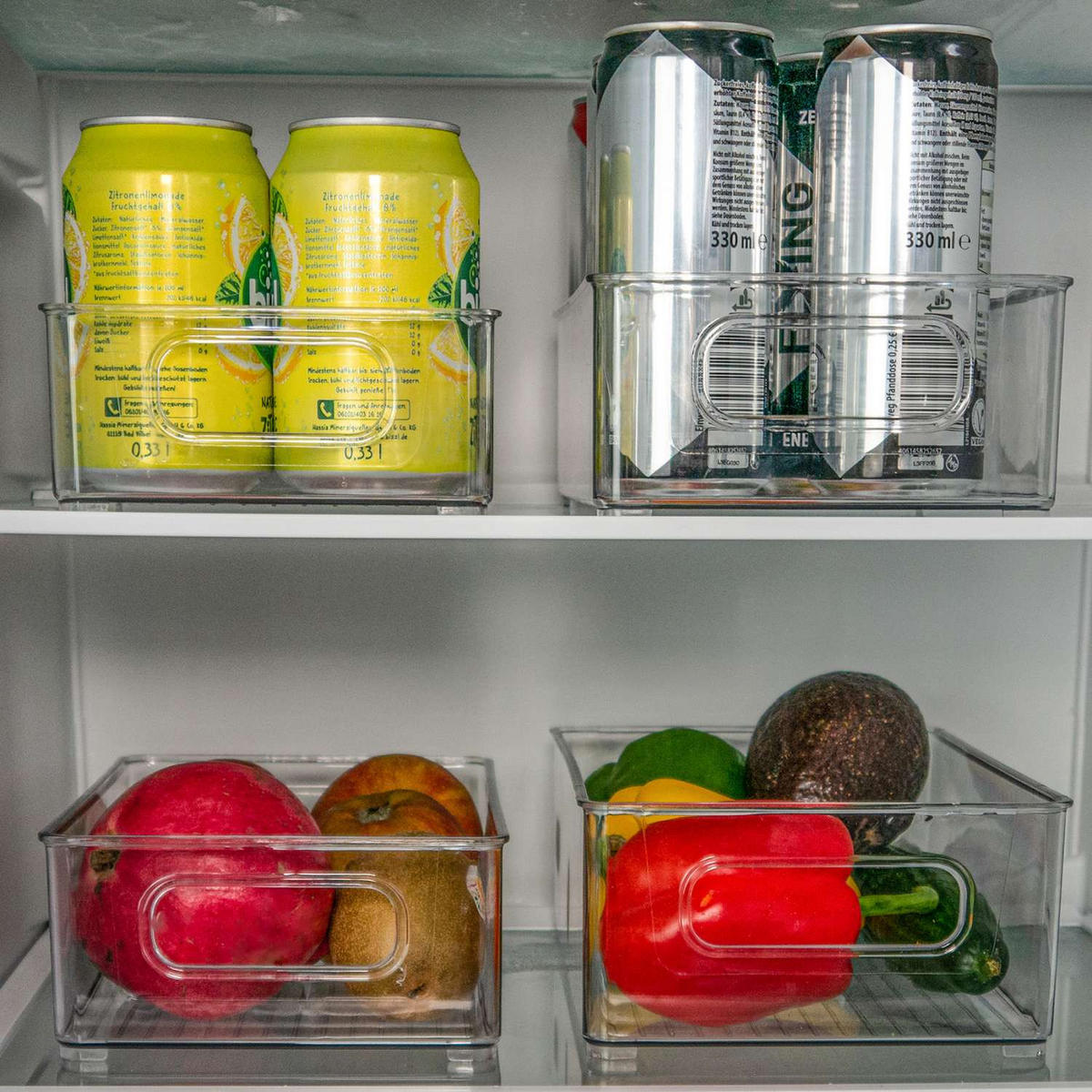 KÜHLSCHRANK-BOXEN 6er-Set - Transparent, Kunststoff (15.9/17/26.8cm) - Intirilife