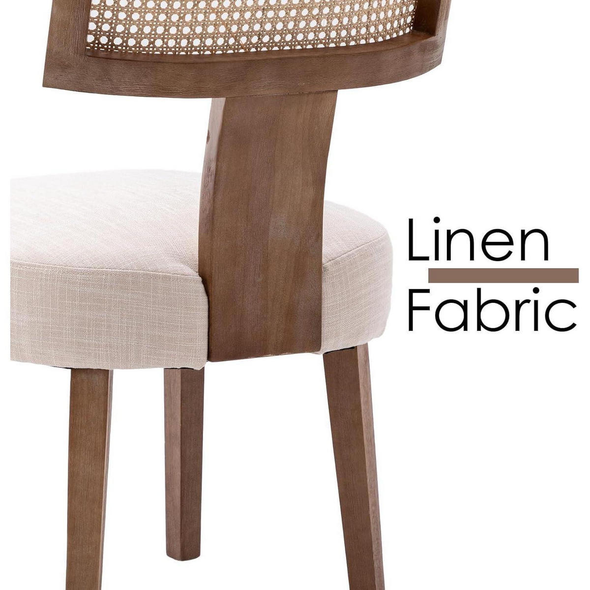 ESSZIMMERSTÜHLE 4er Set Holz Rattan Beige - Beige, Holz (52/87/58cm)
