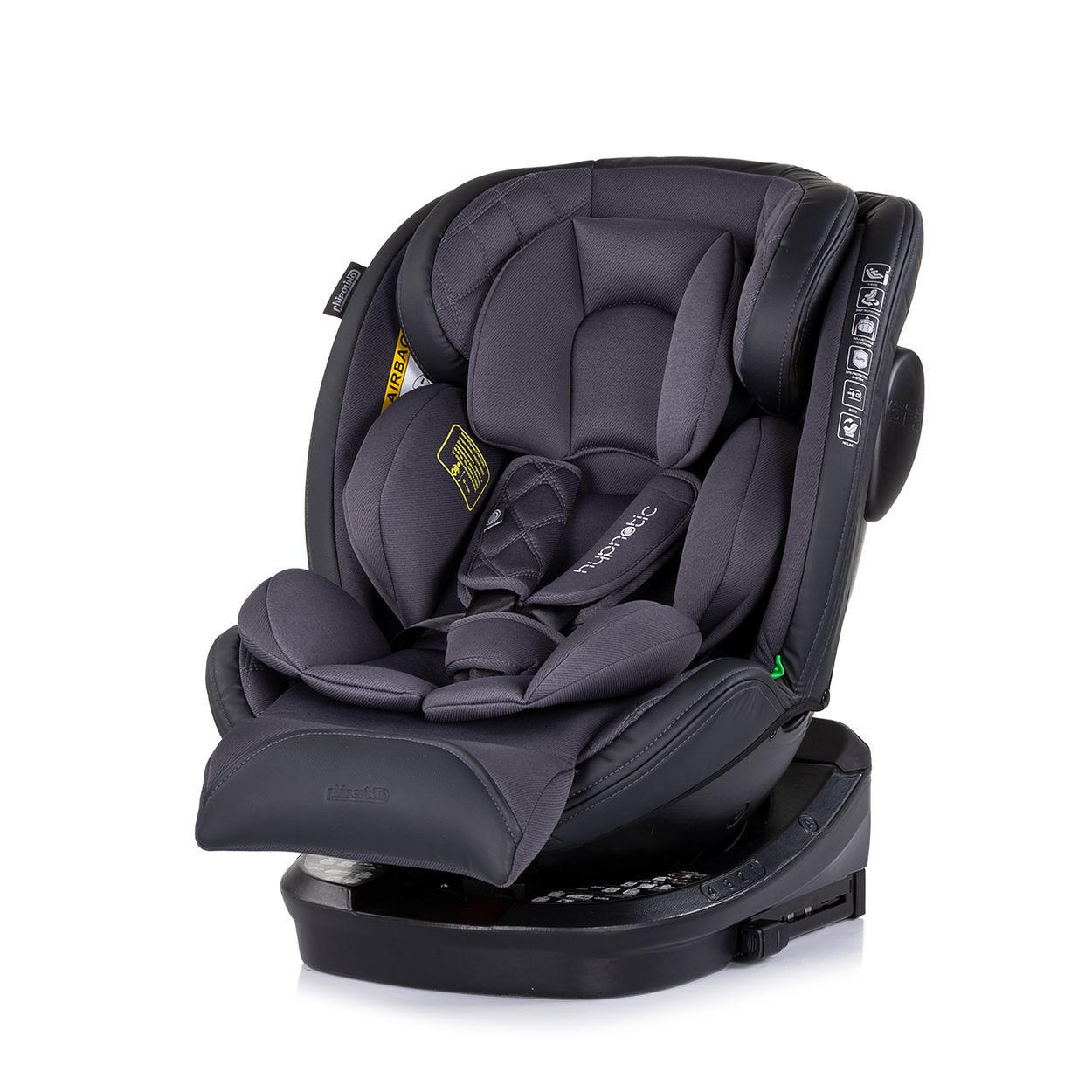 KINDERSITZ Hypnotic i-Size dunkelgrau (40-150cm) Isofix, Top Tether, Kopfstütze - Dunkelgrau, Kunststoff (36/75/45cm) - Chipolino
