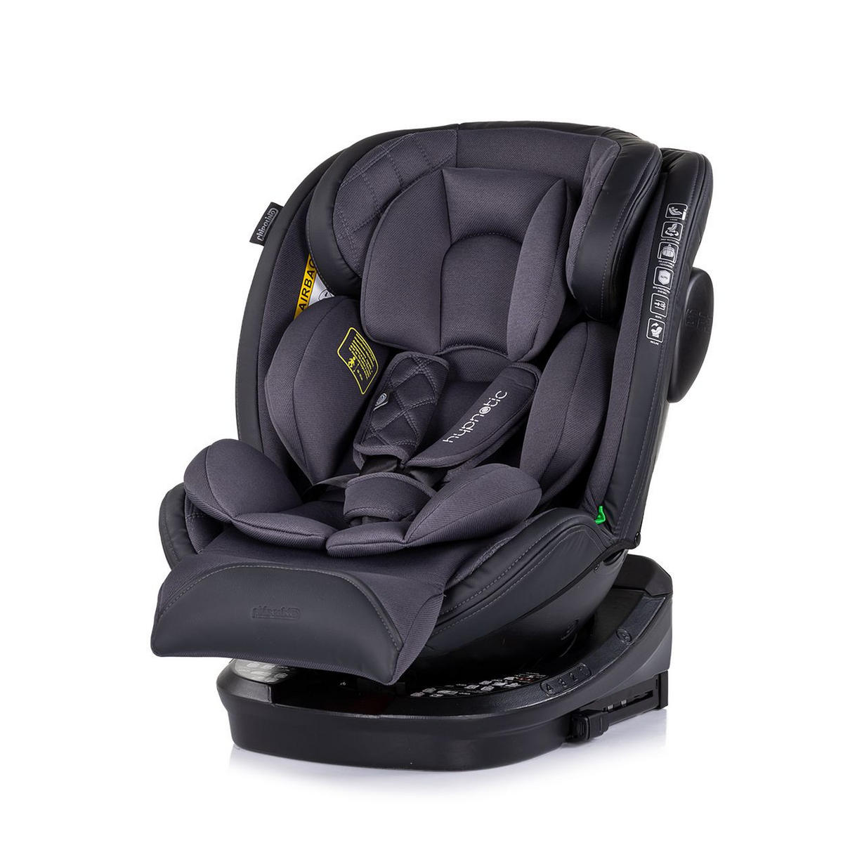 KINDERSITZ Hypnotic i-Size dunkelgrau (40-150cm) Isofix, Top Tether, Kopfstütze - Dunkelgrau, Kunststoff (36/75/45cm) - Chipolino