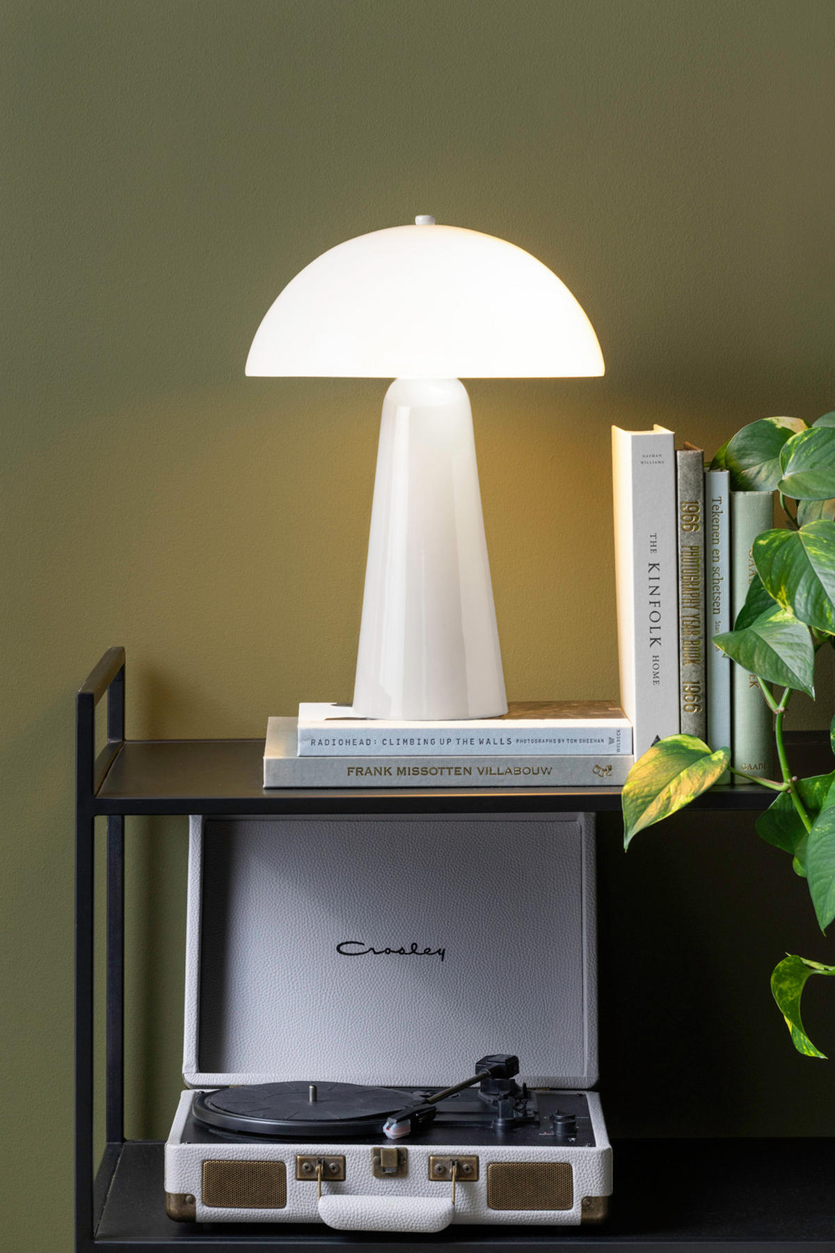 TISCHLAMPE Vidrio Centro Weiß 30/30/42 cm - Weiß, Metall (30/30/42cm) - Leitmotiv