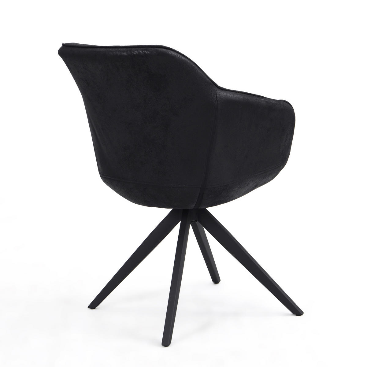 ARMLEHNSTUHL ARVIT Schwarz - Schwarz, Textil/Metall (57/81/62cm) - B&D Home