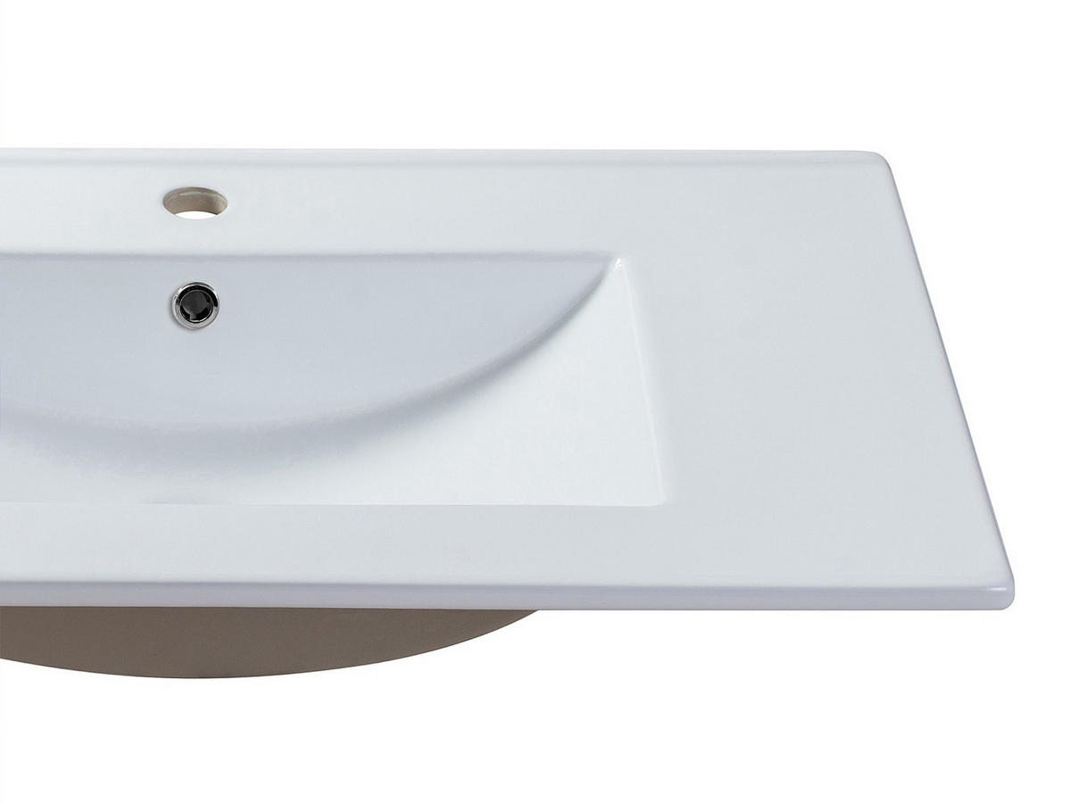 EINBAUWASCHBECKEN rechteckig - 101 x 46,5 cm - Keramik - Weiß - MOTIAC - Weiß, Keramik (101/17/46.5cm) - Vente-Unique