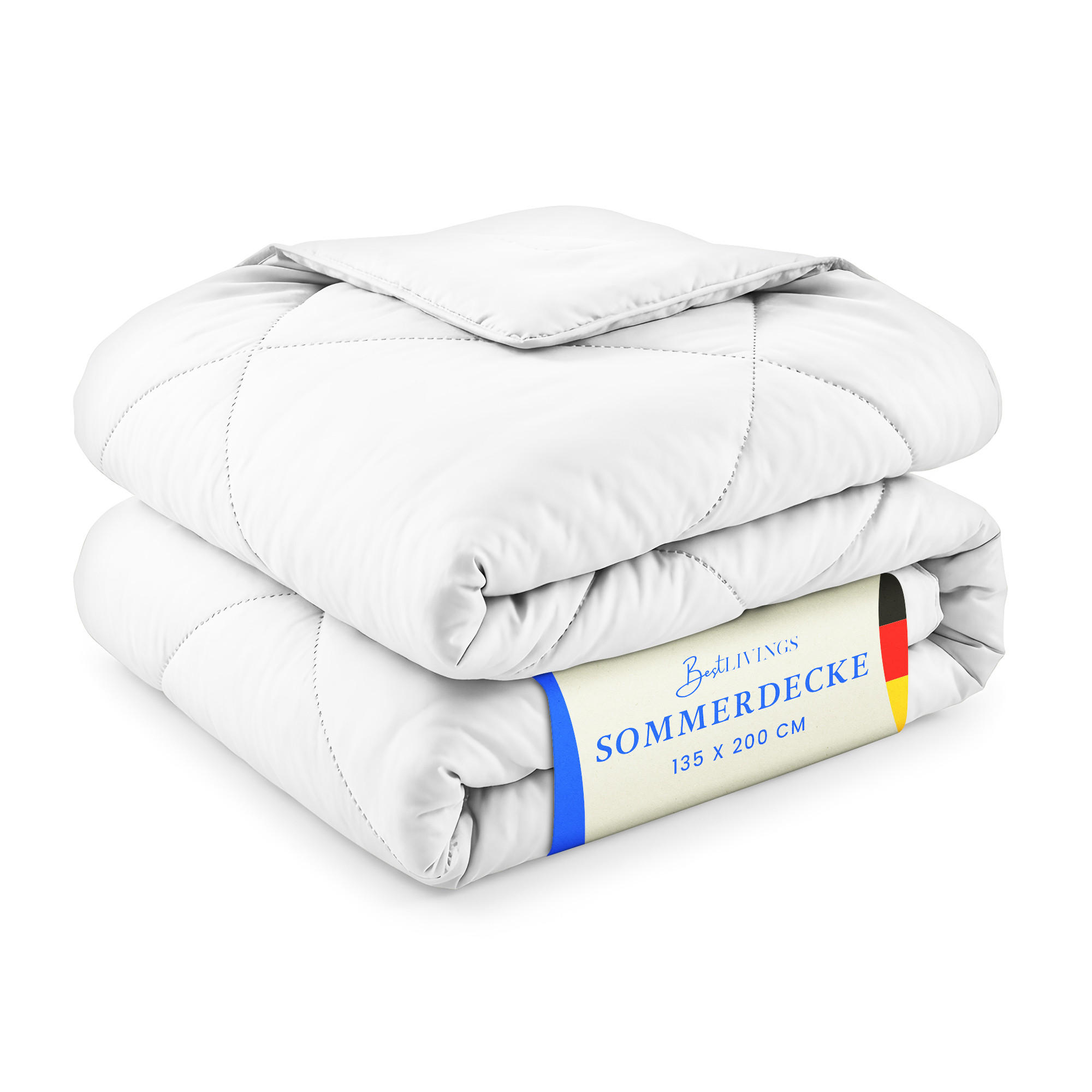SOMMERBETT Steppbett leicht Weiß 135x200 cm - Weiß, Textil (135/200cm) - Bestlivings