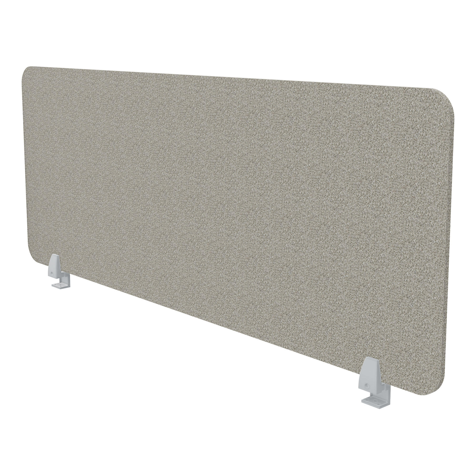 TISCHTRENNWAND Schreibtischtrennwand VITECO 140cm Harbor Weißaluminium / Harbor Weißaluminium 1400mm - Silberfarben/Hellgrau, Textil (140/1.2/56.2cm) - ASSMANN