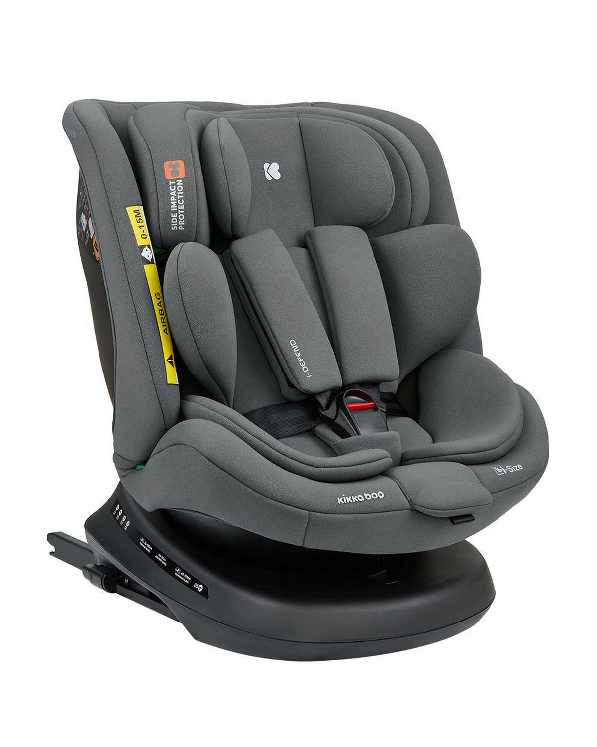 KINDERSITZ i-Defend i-Size grau (40-150cm) Isofix, 360 Grad Drehung, SPS - Grau, Kunststoff (44/56/48cm) - Kikka boo