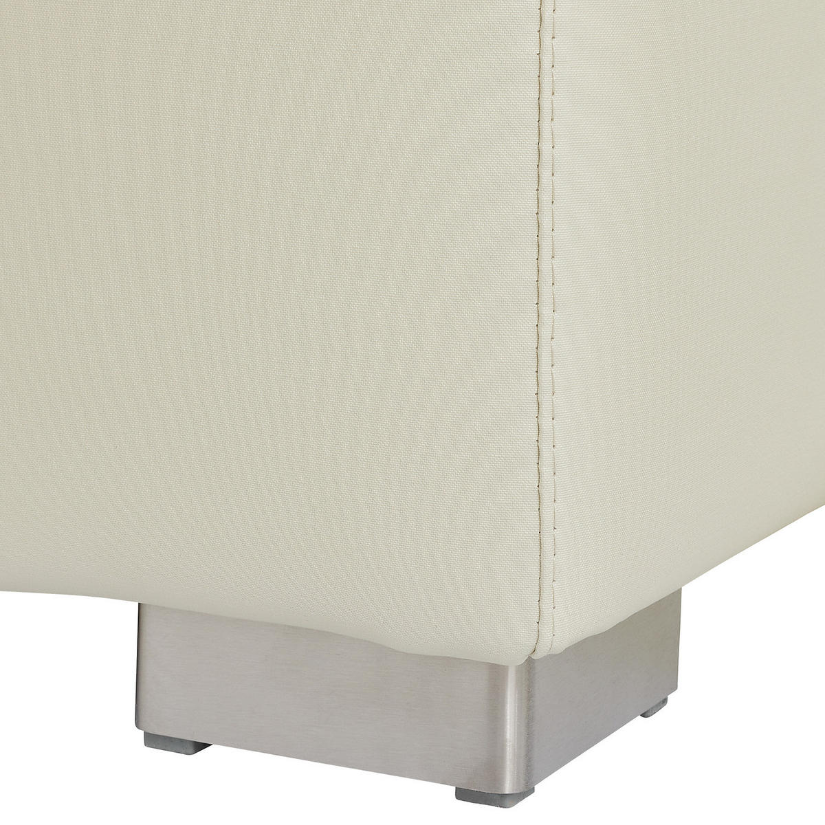 OUTDOOR-ECKSOFA - Creme - Creme, Textil/Metall - home24