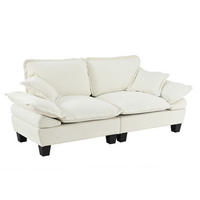 2-SITZER Sofa aus Chenille mit abnehmbaren Armlehnen, beige - Beige, Textil (82/90/194cm)
