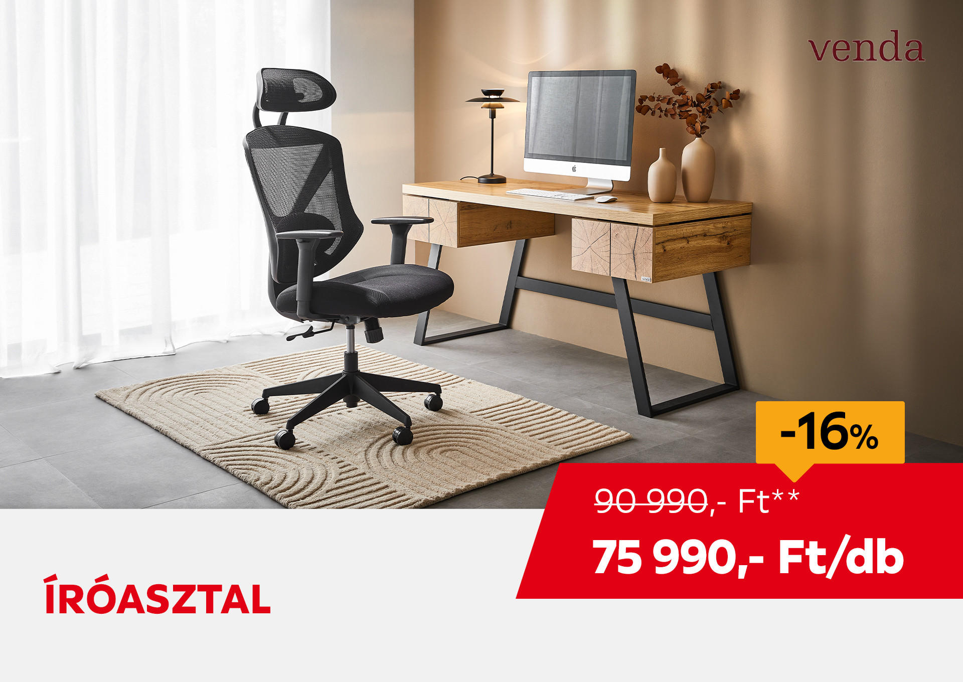 ÍRÓASZTAL Kiemelt termék 90990 Ft.- helyett 75990 Ft.-