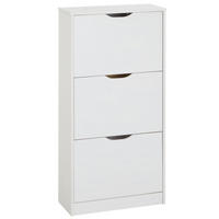 SCHUHSCHRANK BASIL - Weiß, Holz (59/116/25cm) - IDIMEX