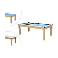 BILLARDTISCH - 8 Personen - holz - blau, naturfarben hell Balthazar - Blau/Naturfarben, Holz (213/111.8cm) - Vente-Unique