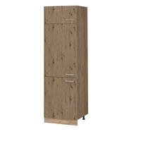 KÜHLUMBAUSCHRANK R-Line Artisan-Eiche 60 cm - Honigeiche/Eiche Wotan, Holzwerkstoff (60/206.8/57.2cm) - Vicco