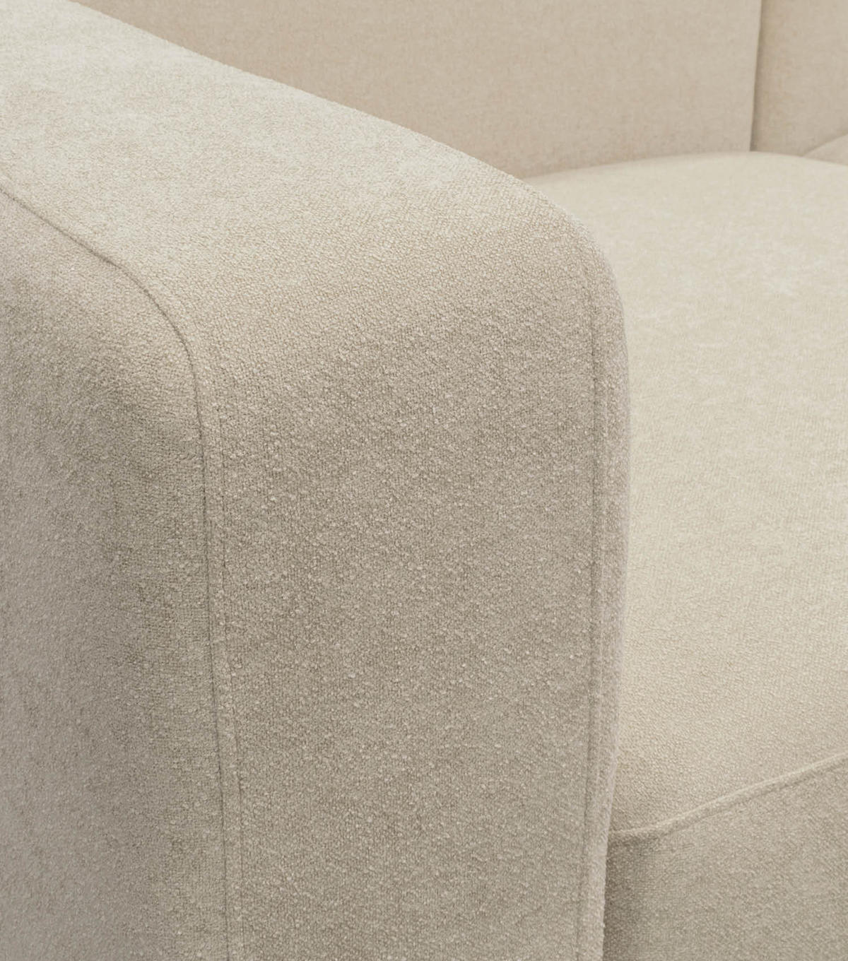 SOFA modular Cubo 4-Sitzer inkl. Hocker - Beige, Textil (314/201cm) - Mokebo