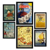 POSTER Set Mit 6 Vintage Europa Ästhetik Größe A3 & A4 Rahmenlos - Klar, Papier (29.7/1cm) - Nacnic