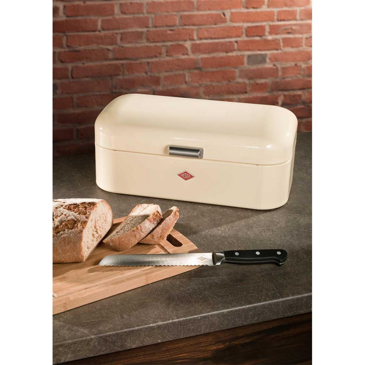 FRÜHSTÜCKSBOX Grandy Mandel - Beige, Metall (42/17/22cm) - Wesco