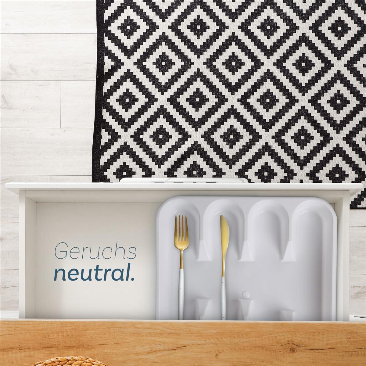 BESTECKKASTEN Weiß - Weiß, Kunststoff (33.5/4/26cm)