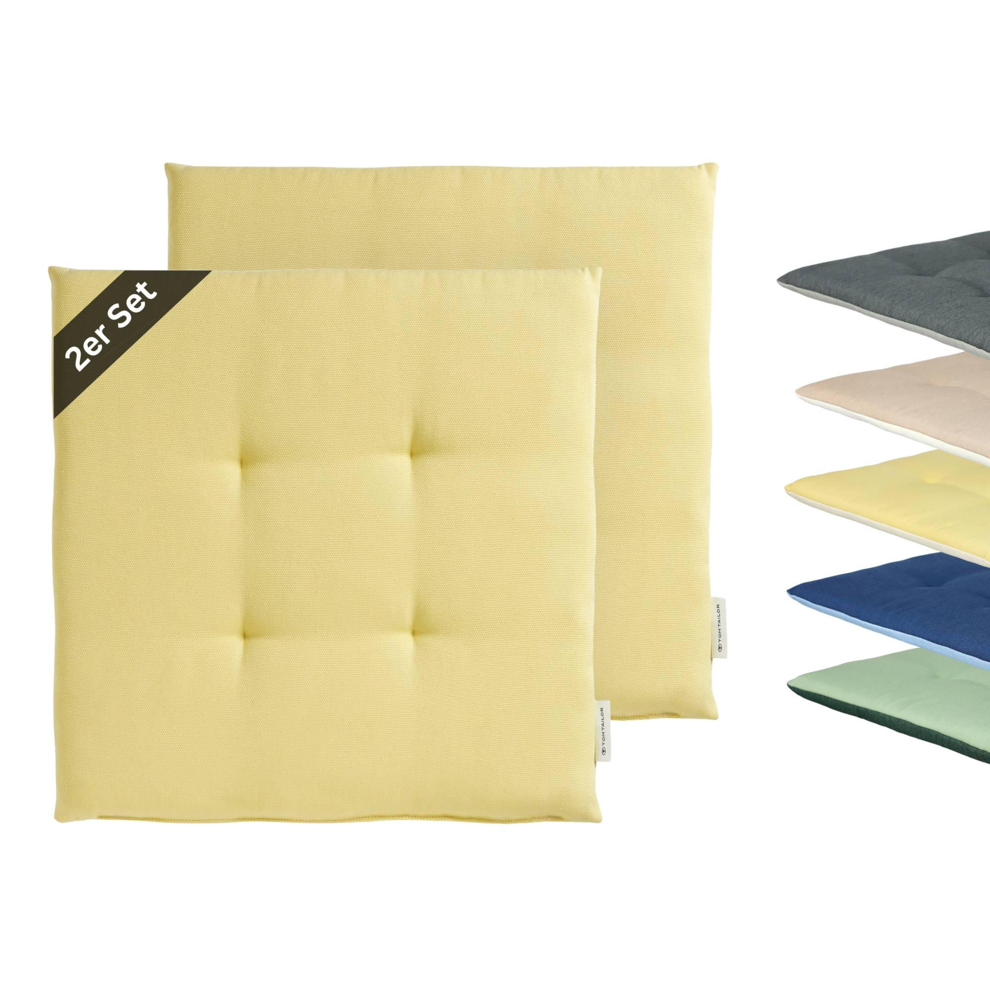 SITZKISSEN DOVE CHAIRPAD - Gelb, Textil (40/40/2cm) - Tom Tailor