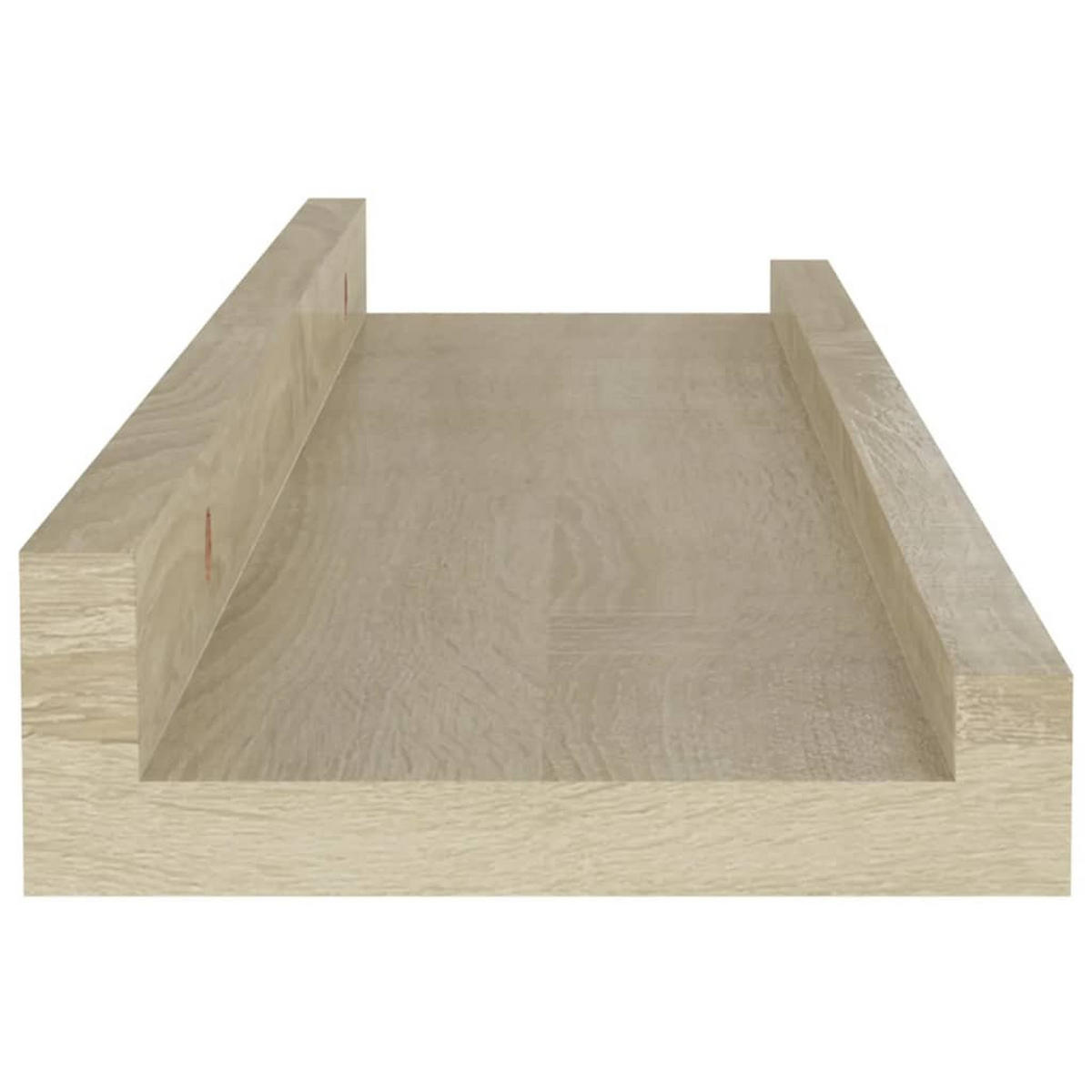 WANDREGALESET 2-tlg. 40/9/3 cm aus MDF Sonoma-Eiche Max. Belastbarkeit 5 KG - Sonoma Eiche, Holzwerkstoff (40/3/9cm) - vidaXL