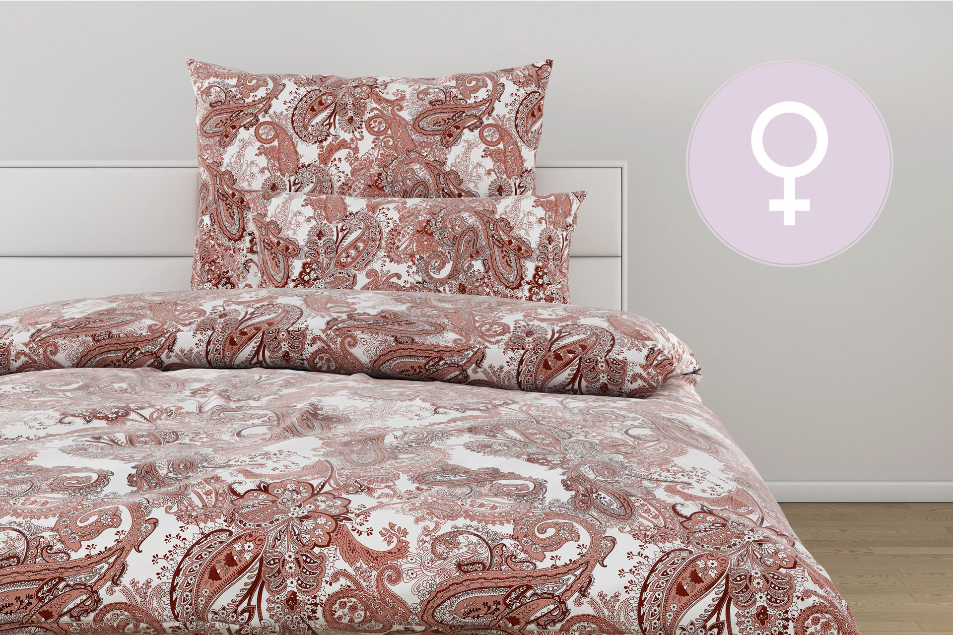 Satin-Bettwäsche mit Ornamenten
