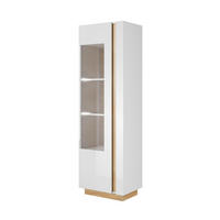 VITRINE ARCADE Weiß 60x40x194 cm - Weiß, Holzwerkstoff (60/194/40cm) - FURNLUX