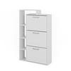SCHUHKOMMODE Orlando Weiß 80 x 128.3 cm mit 3 Fächern - Weiß, Holzwerkstoff (80/128.3/24.2cm) - Vicco