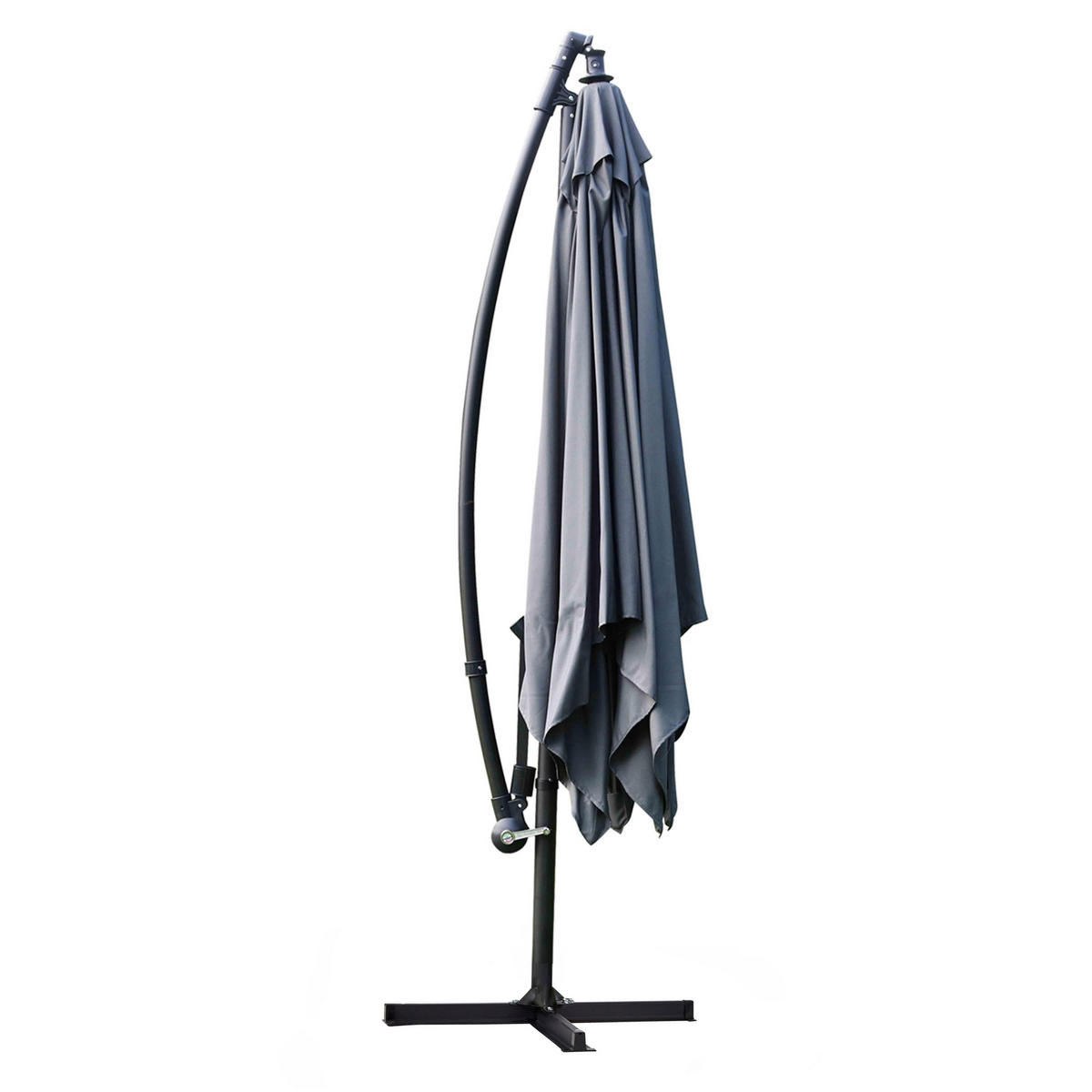 SONNENSCHIRM 3x3m Aluminium, Grau - Grau, Metall (300/300cm) - Oviala