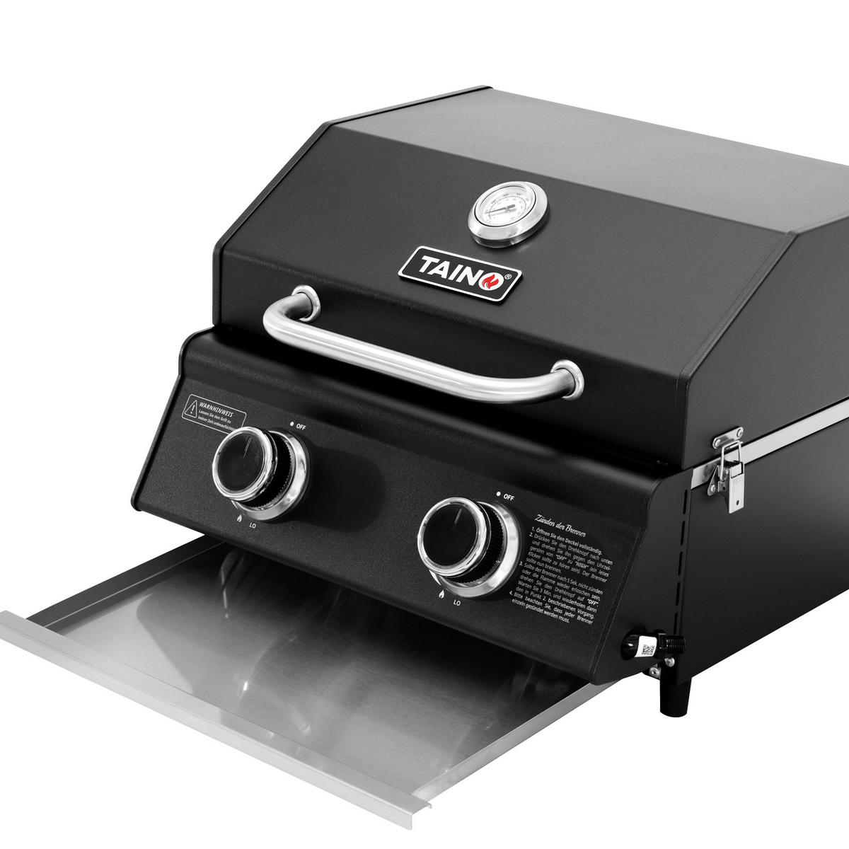GASGRILL Set PLATINUM COMPACT DARK - Anthrazit/Schwarz, Metall (45/34/45cm) - TAINO