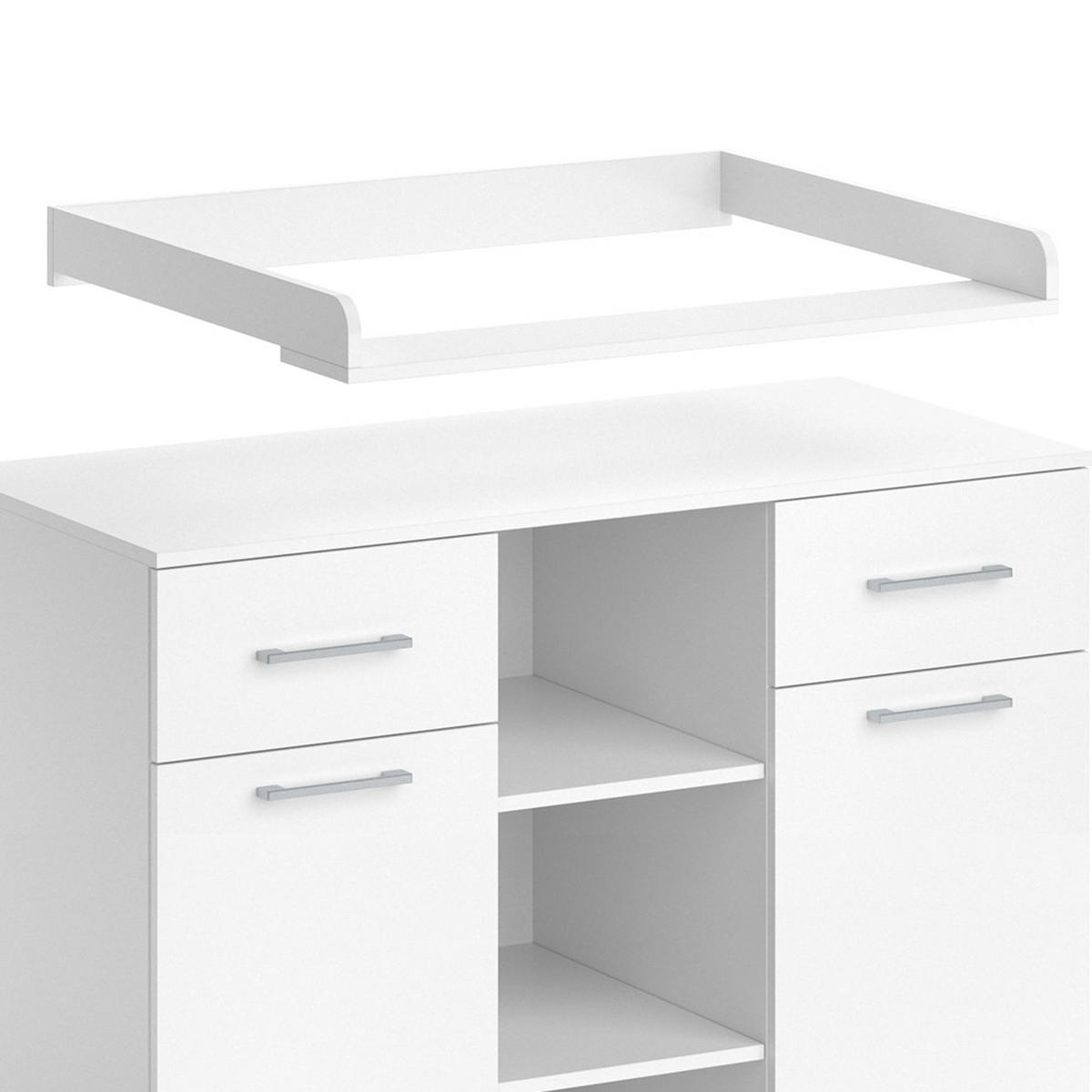 WICKELKOMMODE Leonie Weiß 113 x 109 cm - Weiß, Holzwerkstoff (113/109/70cm) - Vicco