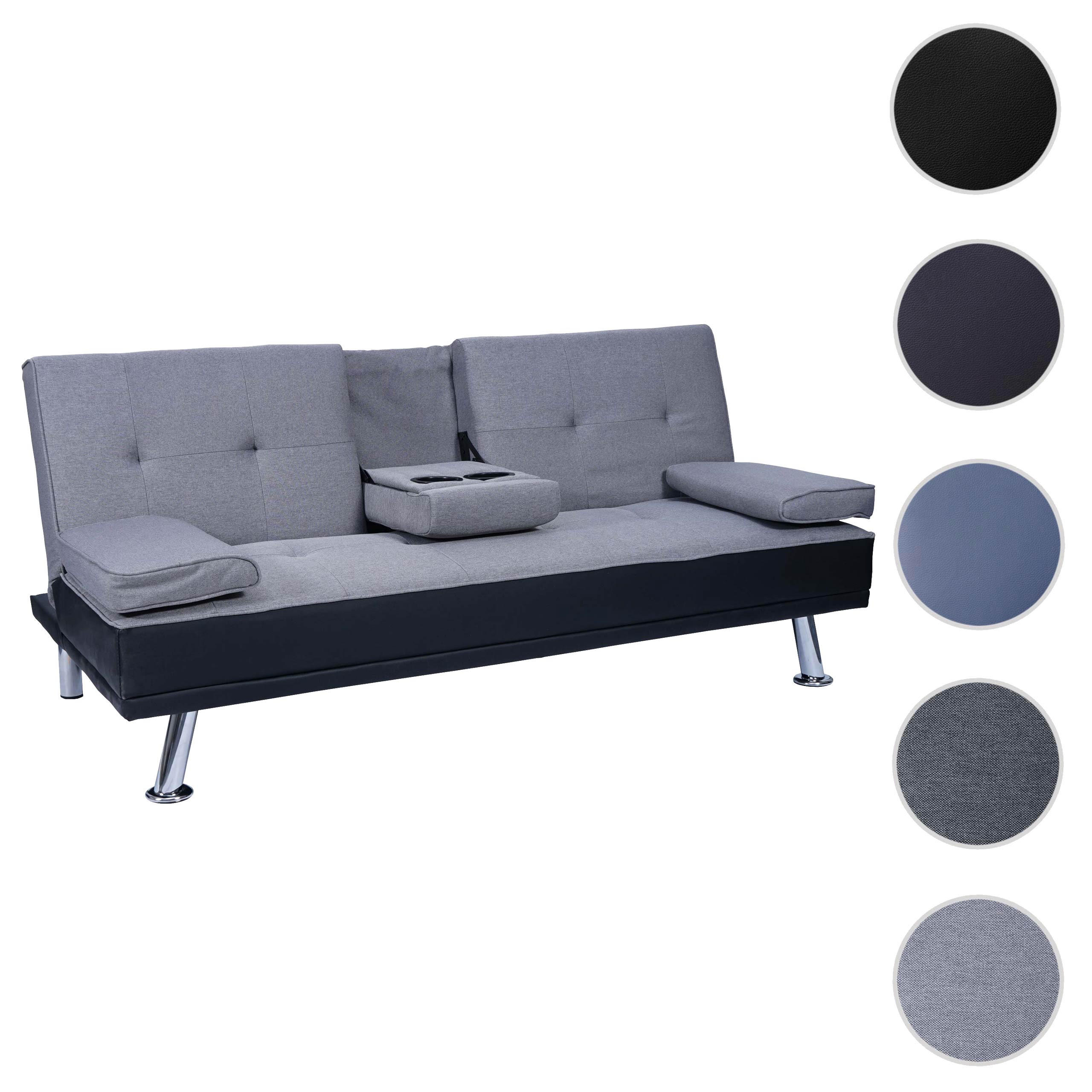 3-SITZER-SOFA Schwarz - Schwarz, Textil (166/77/81cm) - MCW
