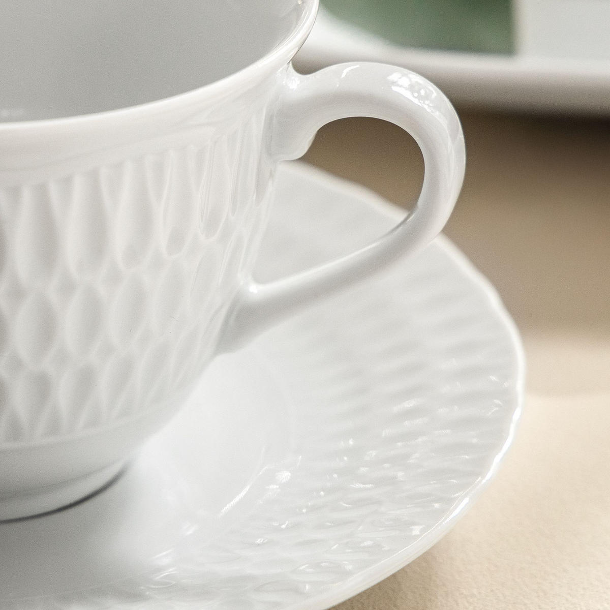 TASSEN-SET CMIELOW SOFIA 6-tlg aus Porzellan - Weiß, Keramik (0.25L) - KONSIMO®