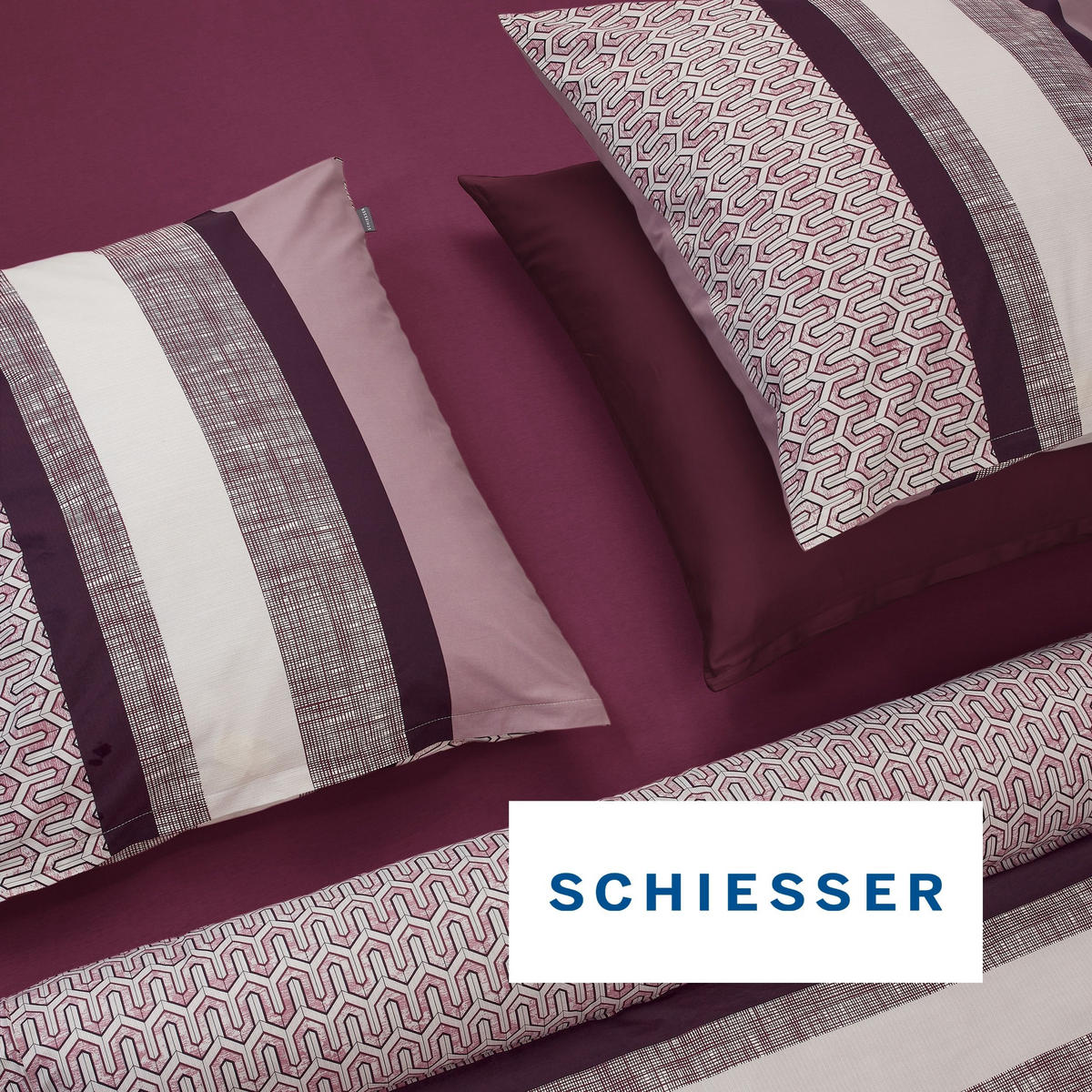 BETTWÄSCHESET Siena - Renforcé - 2-teilig - 135 x 200 cm - Burgund - Rotbraun, Textil (135/200cm) - SCHIESSER