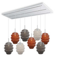 HÄNGELEUCHTE Echos 8-flammig Mehrfarbig Ø 25cm - Multicolor/Weiß, Glas (25/25/28cm) - s.luce