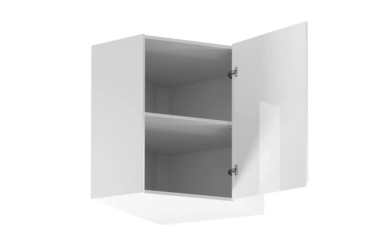 ECKHÄNGESCHRANK – 60 cm – G60N – Velmora – Weiß / Weiß Hochglanz - Weiß Hochglanz, Holzwerkstoff (60/72/60cm) - ROYAL24_MARKT