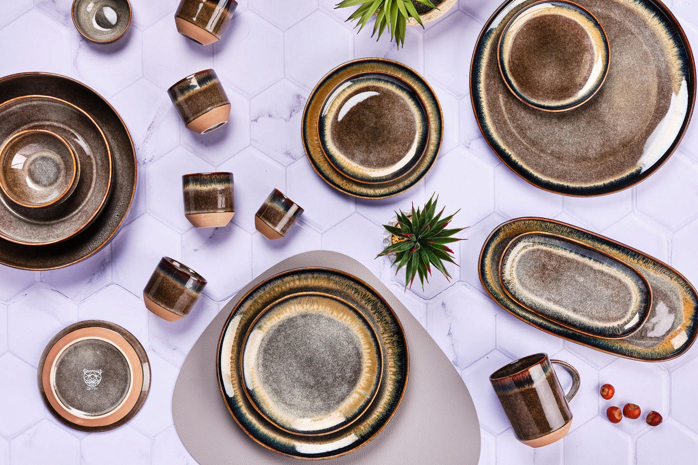 SALATSCHALE Genesis Ø22,5cm - Basalt - Braun, Keramik (22.5cm) - Björn