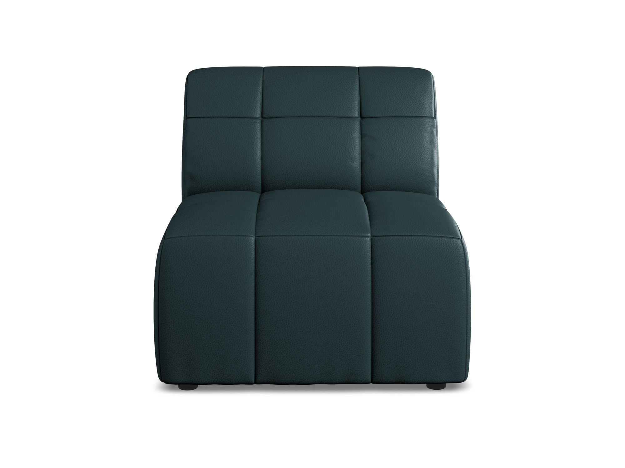 SOFAELEMENT Kunstleder Blau - Petrol/Schwarz, Holzwerkstoff/Kunststoff (75/77/90cm) - Makamii