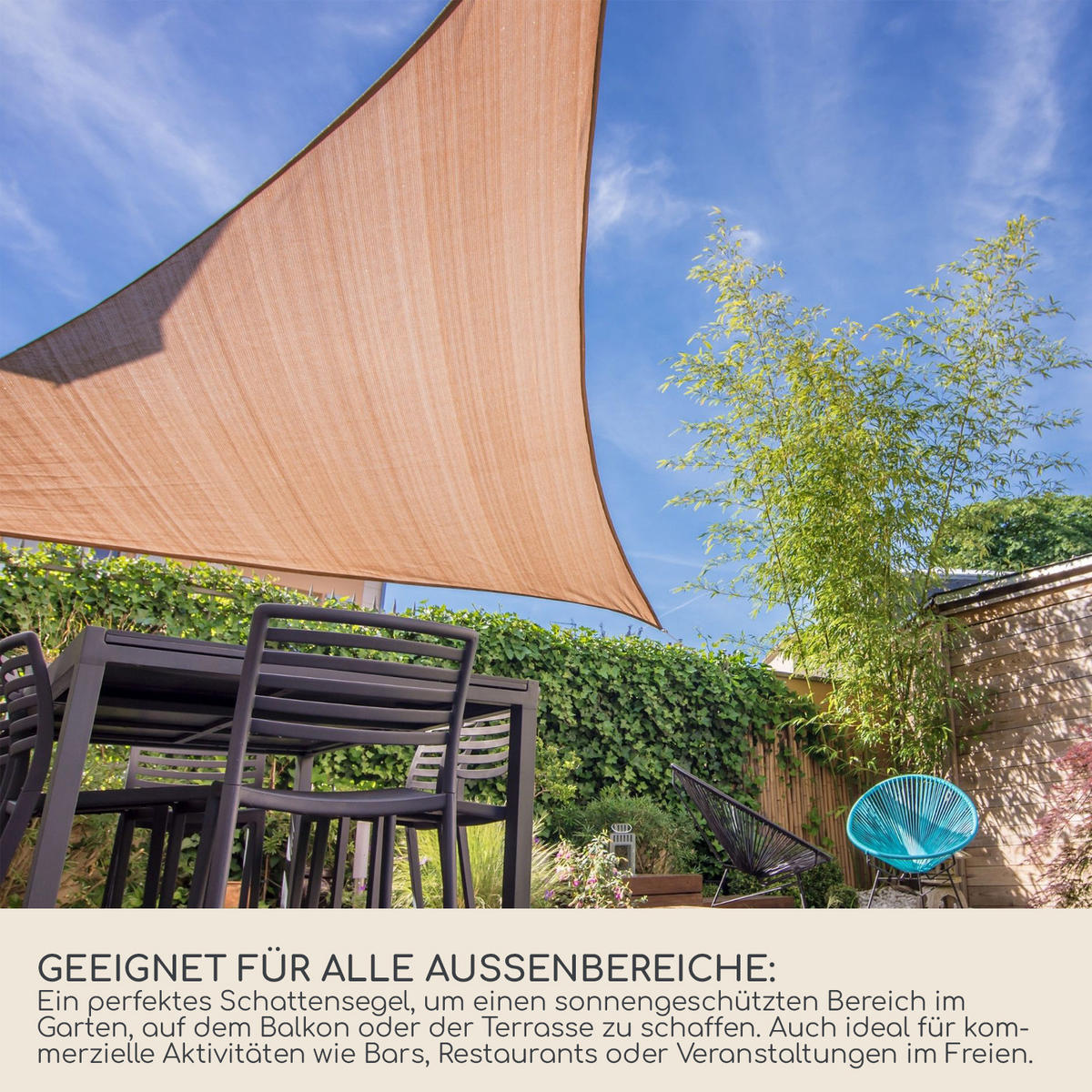 SONNENSEGEL Beige 300/300/1 cm - Beige, Kunststoff (300/300cm) - Mobili Rebecca